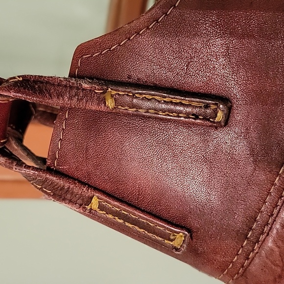 Frye Handcrafted Handbag Burgundy Vintage - Picture 3 of 12